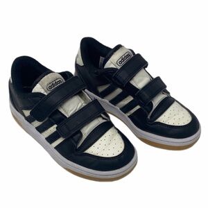 Adidas Kids Break Start JBlack and White Velcro Sneakers Size 1